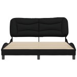 vidaXL Cadru de pat fără saltea, negru, 160x200 cm, textil vidaXL Cadru de pat fără saltea, negru, 160x200 cm, textil