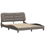 vidaXL Cadru de pat fără saltea, gri taupe, 160x200 cm, textil vidaXL Cadru de pat fără saltea, gri taupe, 160x200 cm, textil