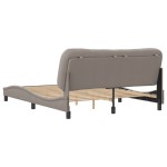 vidaXL Cadru de pat fără saltea, gri taupe, 160x200 cm, textil vidaXL Cadru de pat fără saltea, gri taupe, 160x200 cm, textil