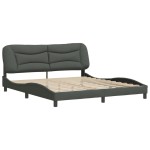 vidaXL Cadru de pat fără saltea, gri închis, 180x200 cm, textil