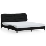 vidaXL Cadru de pat fără saltea, negru, 180x200 cm, textil vidaXL Cadru de pat fără saltea, negru, 180x200 cm, textil