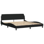 vidaXL Cadru de pat fără saltea, negru, 180x200 cm, textil vidaXL Cadru de pat fără saltea, negru, 180x200 cm, textil