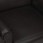 vidaXL Fotoliu, negru, piele naturală