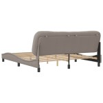 vidaXL Cadru de pat fără saltea, gri taupe, 180x200 cm, textil vidaXL Cadru de pat fără saltea, gri taupe, 180x200 cm, textil