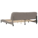 vidaXL Cadru de pat fără saltea, gri taupe, 200x200 cm, textil vidaXL Cadru de pat fără saltea, gri taupe, 200x200 cm, textil