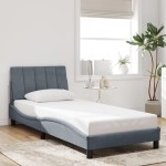 vidaXL Cadru de pat fără saltea, gri închis, 80x200 cm, catifea vidaXL Cadru de pat fără saltea, gri închis, 80x200 cm, catifea