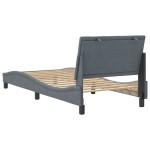 vidaXL Cadru de pat fără saltea, gri închis, 90x190 cm, catifea vidaXL Cadru de pat fără saltea, gri închis, 90x190 cm, catifea