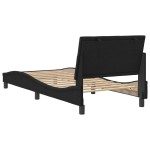 vidaXL Cadru de pat cu tăblie, negru, 90x190 cm, catifea vidaXL Cadru de pat cu tăblie, negru, 90x190 cm, catifea