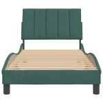 vidaXL Cadru de pat fără saltea, verde închis, 90x190 cm, catifea vidaXL Cadru de pat fără saltea, verde închis, 90x190 cm, catifea