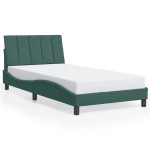 vidaXL Cadru de pat fără saltea, verde închis, 100x200 cm, catifea vidaXL Cadru de pat fără saltea, verde închis, 100x200 cm, catifea