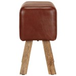 vidaXL Bancă Bok gimnastică maro 58cm piele naturală/lemn masiv mango