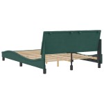 vidaXL Cadru de pat fără saltea, verde închis, 140x190 cm, catifea vidaXL Cadru de pat fără saltea, verde închis, 140x190 cm, catifea