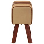 vidaXL Bancă Bok gimnastică maro 58cm piele naturală/lemn masiv mango vidaXL Bancă Bok gimnastică maro 58cm piele naturală/lemn masiv mango
