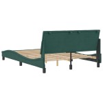 vidaXL Cadru de pat fără saltea, verde închis, 140x200 cm, catifea vidaXL Cadru de pat fără saltea, verde închis, 140x200 cm, catifea