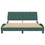 vidaXL Cadru de pat fără saltea, verde închis, 160x200 cm, catifea vidaXL Cadru de pat fără saltea, verde închis, 160x200 cm, catifea