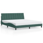 vidaXL Cadru de pat fără saltea, verde închis, 180x200 cm, catifea vidaXL Cadru de pat fără saltea, verde închis, 180x200 cm, catifea