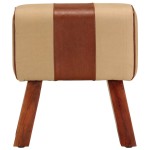 vidaXL Bancă Bok gimnastică maro 38 cm piele naturală/lemn masiv mango vidaXL Bancă Bok gimnastică maro 38 cm piele naturală/lemn masiv mango
