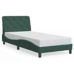 vidaXL Cadru de pat fără saltea, verde închis, 90x200 cm, catifea vidaXL Cadru de pat fără saltea, verde închis, 90x200 cm, catifea