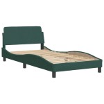 vidaXL Cadru de pat fără saltea, verde închis, 100x200 cm, catifea vidaXL Cadru de pat fără saltea, verde închis, 100x200 cm, catifea