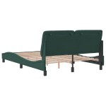 vidaXL Cadru de pat fără saltea, verde închis, 140x190 cm, catifea vidaXL Cadru de pat fără saltea, verde închis, 140x190 cm, catifea