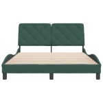 vidaXL Cadru de pat fără saltea, verde închis, 140x200 cm, catifea vidaXL Cadru de pat fără saltea, verde închis, 140x200 cm, catifea