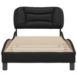 vidaXL Cadru de pat cu tăblie, negru, 80x200 cm, piele ecologică vidaXL Cadru de pat cu tăblie, negru, 80x200 cm, piele ecologică