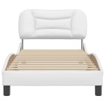 vidaXL Cadru de pat cu tăblie, alb, 80x200 cm, piele ecologică vidaXL Cadru de pat cu tăblie, alb, 80x200 cm, piele ecologică