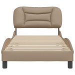 vidaXL Cadru de pat cu tăblie, cappuccino, 90x190 cm, piele ecologică vidaXL Cadru de pat cu tăblie, cappuccino, 90x190 cm, piele ecologică
