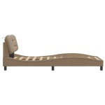 vidaXL Cadru de pat cu tăblie, cappuccino, 90x200 cm, piele ecologică vidaXL Cadru de pat cu tăblie, cappuccino, 90x200 cm, piele ecologică
