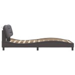 vidaXL Cadru de pat cu tăblie, gri, 100x200 cm, piele ecologică vidaXL Cadru de pat cu tăblie, gri, 100x200 cm, piele ecologică