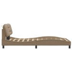 vidaXL Cadru de pat cu tăblie, cappuccino, 100x200 cm, piele ecologică vidaXL Cadru de pat cu tăblie, cappuccino, 100x200 cm, piele ecologică