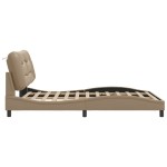 vidaXL Cadru de pat cu tăblie, cappuccino, 140x200 cm, piele ecologică vidaXL Cadru de pat cu tăblie, cappuccino, 140x200 cm, piele ecologică
