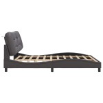 vidaXL Cadru de pat cu tăblie, gri, 180x200 cm, piele ecologică vidaXL Cadru de pat cu tăblie, gri, 180x200 cm, piele ecologică