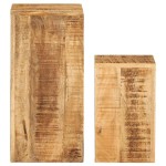vidaXL Suporturi pentru plante, 2 buc., lemn masiv de mango vidaXL Suporturi pentru plante, 2 buc., lemn masiv de mango