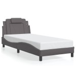 vidaXL Cadru de pat cu tăblie, gri, 80x200 cm, piele ecologică vidaXL Cadru de pat cu tăblie, gri, 80x200 cm, piele ecologică