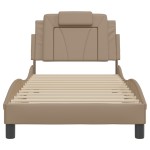 vidaXL Cadru de pat cu tăblie, cappuccino, 80x200 cm, piele ecologică vidaXL Cadru de pat cu tăblie, cappuccino, 80x200 cm, piele ecologică