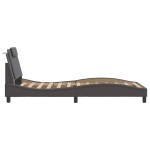 vidaXL Cadru de pat cu tăblie, gri, 100x200 cm, piele ecologică vidaXL Cadru de pat cu tăblie, gri, 100x200 cm, piele ecologică