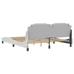 vidaXL Cadru de pat cu tăblie, alb, 180x200 cm, piele ecologică vidaXL Cadru de pat cu tăblie, alb, 180x200 cm, piele ecologică