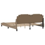 vidaXL Cadru de pat cu tăblie, cappuccino, 180x200 cm, piele ecologică