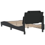 vidaXL Cadru de pat cu tăblie, negru, 80x200 cm, piele ecologică vidaXL Cadru de pat cu tăblie, negru, 80x200 cm, piele ecologică