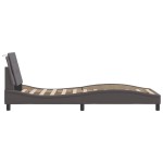 vidaXL Cadru de pat cu tăblie, gri, 80x200 cm, piele ecologică vidaXL Cadru de pat cu tăblie, gri, 80x200 cm, piele ecologică