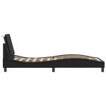vidaXL Cadru de pat cu tăblie, negru, 90x190 cm, piele ecologică vidaXL Cadru de pat cu tăblie, negru, 90x190 cm, piele ecologică