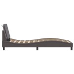 vidaXL Cadru de pat cu tăblie, gri, 90x190 cm, piele ecologică vidaXL Cadru de pat cu tăblie, gri, 90x190 cm, piele ecologică