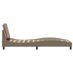 vidaXL Cadru de pat cu tăblie, cappuccino, 90x190 cm, piele ecologică vidaXL Cadru de pat cu tăblie, cappuccino, 90x190 cm, piele ecologică