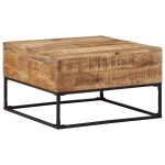 vidaXL Măsuță de cafea, 68x68x41 cm, lemn de mango nefinisat vidaXL Măsuță de cafea, 68x68x41 cm, lemn de mango nefinisat