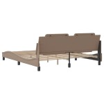 vidaXL Cadru de pat cu tăblie, cappuccino, 180x200 cm, piele ecologică vidaXL Cadru de pat cu tăblie, cappuccino, 180x200 cm, piele ecologică