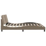 vidaXL Cadru de pat cu tăblie, cappuccino, 200x200 cm, piele ecologică vidaXL Cadru de pat cu tăblie, cappuccino, 200x200 cm, piele ecologică