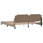 vidaXL Cadru de pat cu tăblie, cappuccino, 200x200 cm, piele ecologică vidaXL Cadru de pat cu tăblie, cappuccino, 200x200 cm, piele ecologică