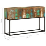 vidaXL Masă consolă, 120x30x75 cm, lemn masiv reciclat vidaXL Masă consolă, 120x30x75 cm, lemn masiv reciclat