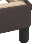 vidaXL Pat cu saltea, maro închis, 80x200 cm, material textil vidaXL Pat cu saltea, maro închis, 80x200 cm, material textil